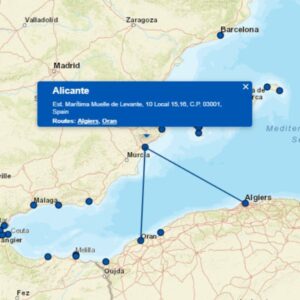 Alicante Ferry Map