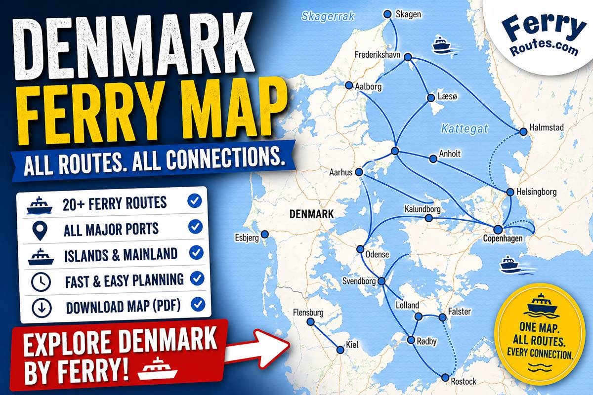 Denmark Ferry Routes Map: Ferries from Denmark
